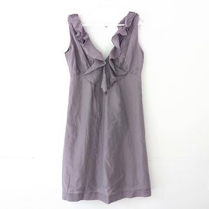 Margit Brandt Chic Ruffled Mauve Mini Dress ~ Size Medium